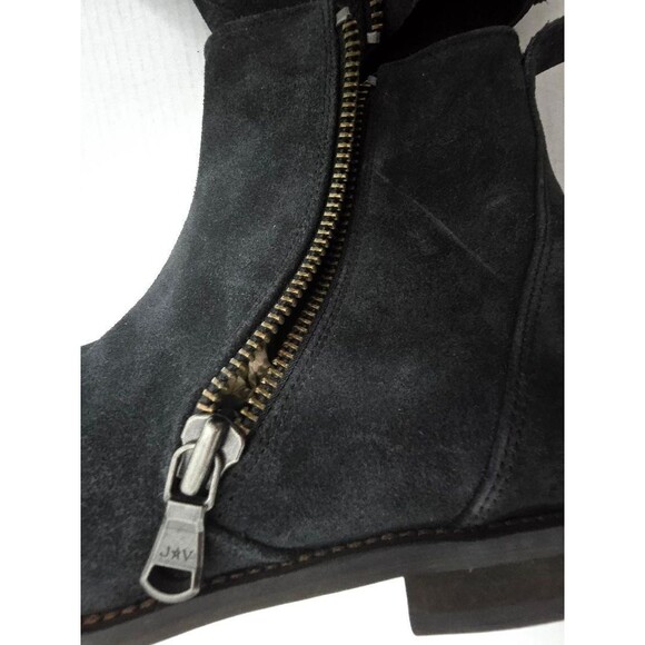 John Varvatos Dark Gray Velvet Mitchell Raw Edge Side Zip Boot Men' Size 9.5 USA - Picture 12 of 12